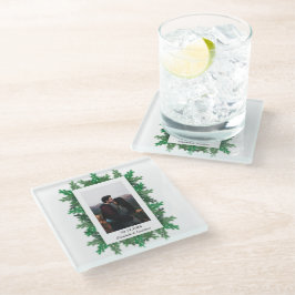 Foto Hochzeit von Winterbaumbranchen Glasuntersetzer