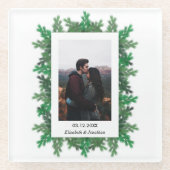 Foto Hochzeit von Winterbaumbranchen Glasuntersetzer (Vorderseite)