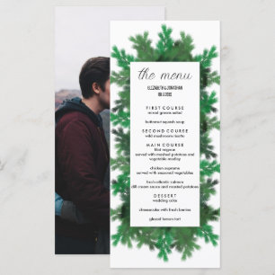 Foto Hochzeit von Winterbaumbranchen Menükarte