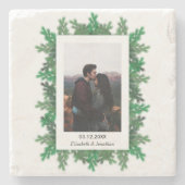 Foto Hochzeit von Winterbaumbranchen Steinuntersetzer (Vorderseite)