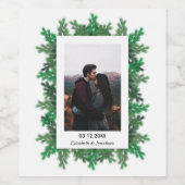 Foto Hochzeit von Winterbaumbranchen Weinetikett (Einzelnes Label)