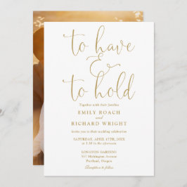 Foto-Hochzeit zu haben und zu halten Einladung