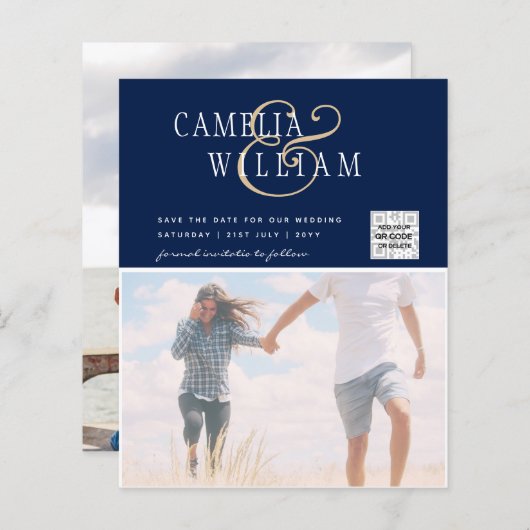 FOTO Hochzeitaufenthalt Rett Datum QR-Code (Vorne/Hinten)