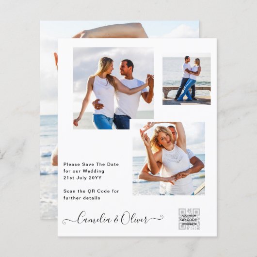 FOTO Hochzeitaufenthalt Rett Datum QR-Code (Vorne/Hinten)