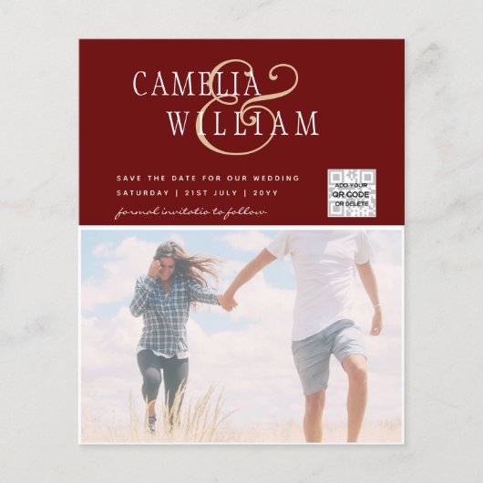 FOTO Hochzeitaufenthalt Rett Datum QR-Code (Vorderseite)