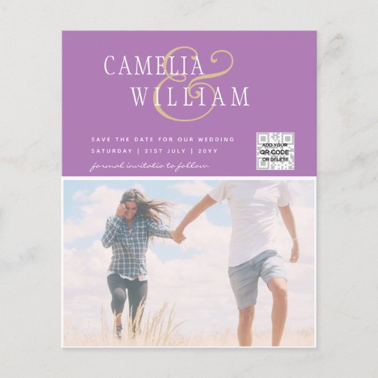 FOTO Hochzeitaufenthalt Rett Datum QR-Code (Vorderseite)