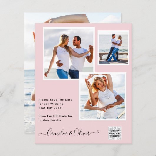 FOTO Hochzeitaufenthalt Rett Datum QR-Code (Vorne/Hinten)