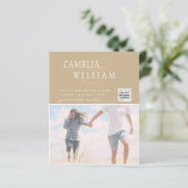 FOTO Hochzeitaufenthalt Rett Datum QR-Code (Stehend Vorderseite)