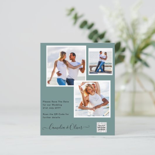 FOTO Hochzeitaufenthalt Rett Datum QR-Code (Stehend Vorderseite)