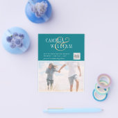 FOTO Hochzeitaufenthalt Rett Datum QR-Code Flyer (Einzeln)