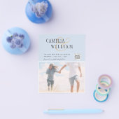 FOTO Hochzeitaufenthalt Rett Datum QR-Code Flyer (Einzeln)