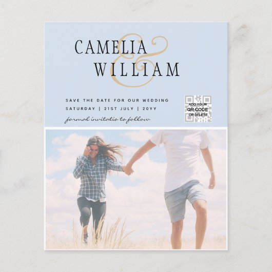 FOTO Hochzeitaufenthalt Rett Datum QR-Code Flyer (Vorne)