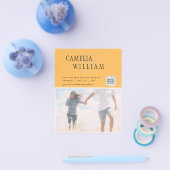 FOTO Hochzeitaufenthalt Rett Datum QR-Code Flyer (Einzeln)