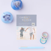 FOTO Hochzeitaufenthalt Rett Datum QR-Code Flyer (Einzeln)