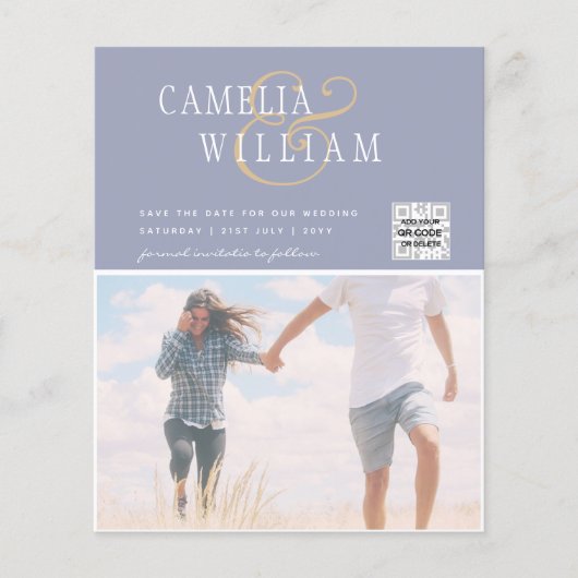 FOTO Hochzeitaufenthalt Rett Datum QR-Code Flyer (Vorne)