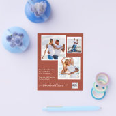 FOTO Hochzeitaufenthalt Rett Datum QR-Code Flyer (Einzeln)