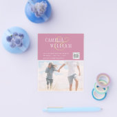 FOTO Hochzeitaufenthalt Rett Datum QR-Code Flyer (Einzeln)