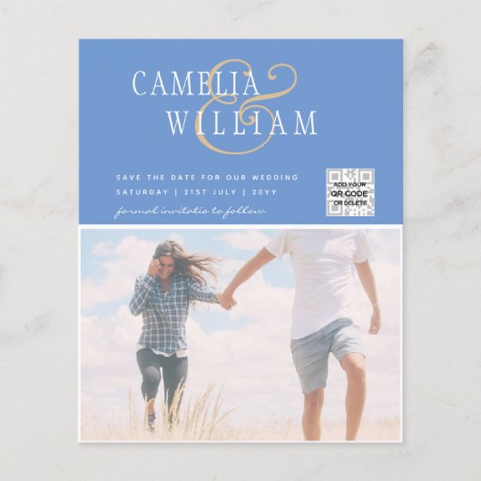 FOTO Hochzeitaufenthalt Rett Datum QR-Code Flyer (Vorne)