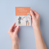 FOTO Hochzeitaufenthalt Rett Datum QR-Code Flyer (Gruppe)