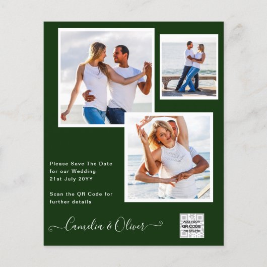 FOTO Hochzeitaufenthalt Rett Datum QR-Code Flyer (Vorne)