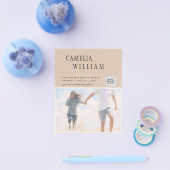 FOTO Hochzeitaufenthalt Rett Datum QR-Code Flyer (Einzeln)