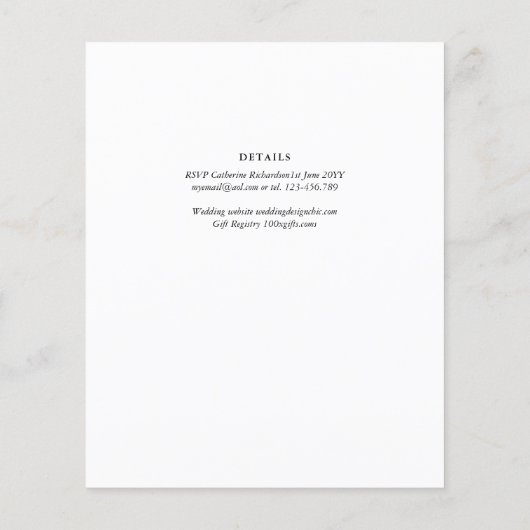 FOTO Hochzeitaufenthalt Rett Datum QR-Code Flyer (Hinten)