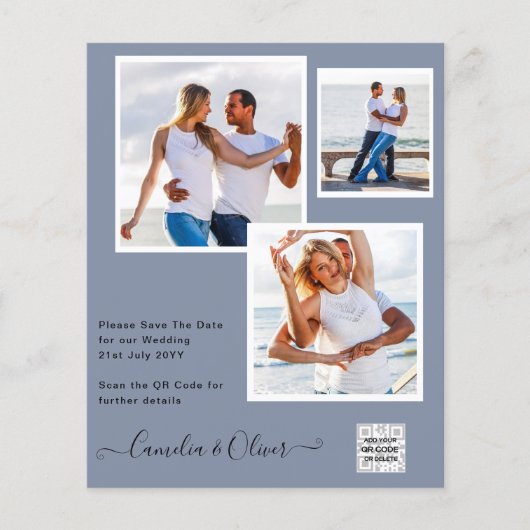 FOTO Hochzeitaufenthalt Rett Datum QR-Code Flyer (Vorne)