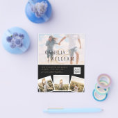 FOTO Hochzeitaufenthalt Rett Datum QR-Code Flyer (Einzeln)