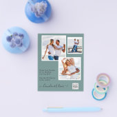 FOTO Hochzeitaufenthalt Rett Datum QR-Code Flyer (Einzeln)