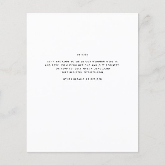 FOTO Hochzeitaufenthalt Rett Datum QR-Code Flyer (Hinten)