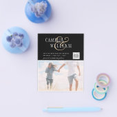 FOTO Hochzeitaufenthalt Rett Datum QR-Code Flyer (Einzeln)