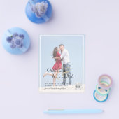 FOTO Hochzeitaufenthalt Rett Datum QR-Code Flyer (Einzeln)