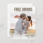 Foto Hochzeiten mit kostenlosen Getränken speicher Ankündigungspostkarte (Vorne/Hinten)