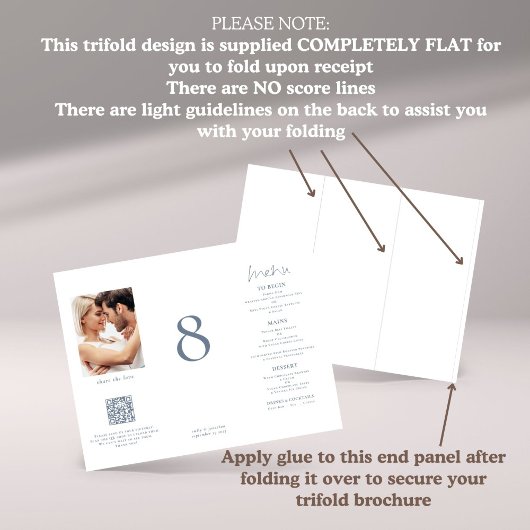 Foto Hochzeitmenü Tabelle Kein blauer Text dreimal