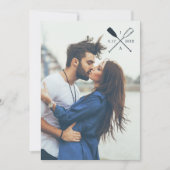 FOTO-HOCHZEITS-EINLADUNG | rustikale nautischruder Einladung (Vorderseite)