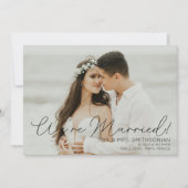 Foto Hochzeitsankündigung & Empfang Black Invit Einladung (Vorderseite)