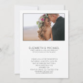 Foto Hochzeitsankündigung für Kupfermarmor Empfang Einladung (Rückseite)