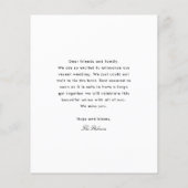 Foto-Hochzeitsankündigung konnte mit dem Haushalt  (Rückseite)