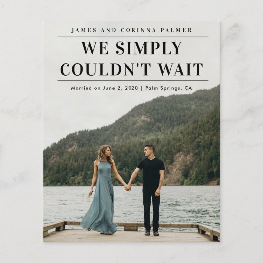 Foto-Hochzeitsankündigung konnte mit dem Haushalt  (Vorderseite)