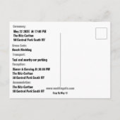 Foto Hochzeitseinladung Einladungspostkarte (Rückseite)