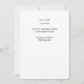 Foto-Hochzeitseinladung mit Monogramm Einladung (Rückseite)