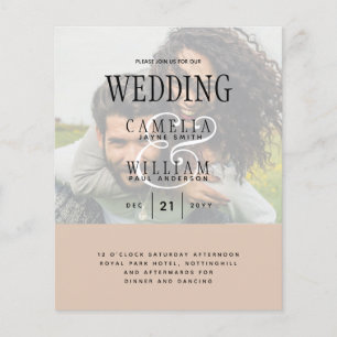 FOTO HOCHZEITSEINLADUNG Overlay-Text LeahG BUDGET Flyer