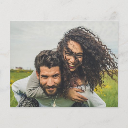 Foto Hochzeitseinladung Retten Datum QR-Code (Rückseite)