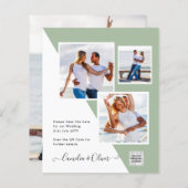 Foto Hochzeitseinladung Retten Datum QR-Code (Vorne/Hinten)