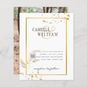 Foto Hochzeitseinladung Retten Datum QR-Code (Vorne/Hinten)