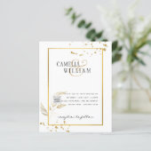 Foto Hochzeitseinladung Retten Datum QR-Code (Stehend Vorderseite)