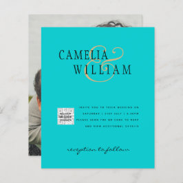 Foto Hochzeitseinladung Retten Datum QR-Code