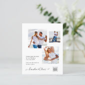 Foto Hochzeitseinladung Retten Datum QR-Code (Stehend Vorderseite)