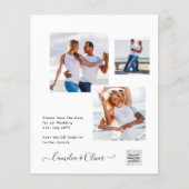 Foto Hochzeitseinladung Retten Datum QR-Code (Vorderseite)