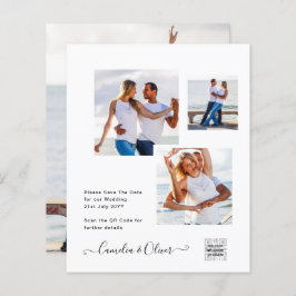 Foto Hochzeitseinladung Retten Datum QR-Code